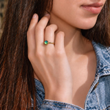 1.5mm Dainty Color Changing Stainless Steel Mood Ring (Gold)