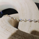 Ello Elli Moissanite Tennis Bracelet for Women - 925 Sterling Silver - 2.5mm D CVVS1 Moissanite Stones - 4.5mm Honeycomb Pattern - Dual Safeties - Luxury Gift Box olor