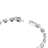 Ello Elli Moissanite Tennis Bracelet for Women - 925 Sterling Silver - 2.5mm D CVVS1 Moissanite Stones - 4.5mm Honeycomb Pattern - Dual Safeties - Luxury Gift Box olor