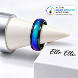 6mm Color Changing Stainless Steel Mood Ring (Black)