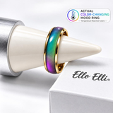 6mm Color Changing Stainless Steel Mood Ring (Gold)