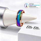 6mm Color Changing Stainless Steel Mood Ring (Rose Gold)