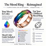 6mm Color Changing Stainless Steel Mood Ring (Rose Gold)