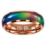 6mm Color Changing Stainless Steel Mood Ring (Rose Gold)