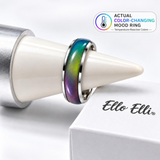 6mm Color Changing Stainless Steel Mood Ring (Silver)