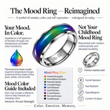 6mm Color Changing Stainless Steel Mood Ring (Silver)