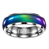 6mm Color Changing Stainless Steel Mood Ring (Silver)