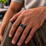 6mm Color Changing Stainless Steel Mood Ring (Black)