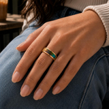 6mm Color Changing Stainless Steel Mood Ring (Gold)