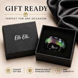 8mm Color Changing Stainless Steel Mood Ring (Black)