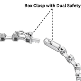 Ello Elli Moissanite Sterling Silver Tennis Bracelet for Women - 2.5mm D Color VVS Stones - 4.5mm Hex Bezel Setting - Dual Safeties - Luxury Gift Box