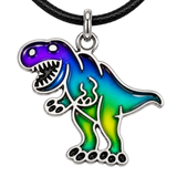 Stainless Steel Color Changing T-Rex Mood Necklace