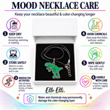 Stainless Steel Color Changing T-Rex Mood Necklace