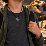 Stainless Steel Color Changing T-Rex Mood Necklace