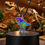 Stainless Steel Color Changing T-Rex Mood Necklace