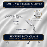 Ello Elli Lab Created Moissanite Evil Eye Tennis Bracelet for Women - 925 Sterling Silver - 1mm D Color VVS Lab Created Moissanite Stones - Evil Eye Pattern - Dual Safety - Luxury Jewelry Gift with Premium Elegant Green Bracelet Box