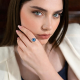 1.5mm Stainless Steel Evil Eye Ring