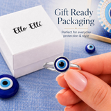 1.5mm Stainless Steel Evil Eye Ring