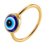 8mm Evil Eye Dainty Gold Tone Ring