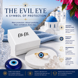 1.5mm Stainless Steel Evil Eye Gold Tone Ring