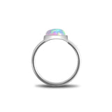 Created Opal Stainless-Steel Ring