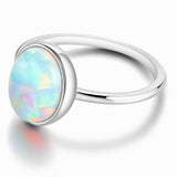 Created Opal Stainless-Steel Ring