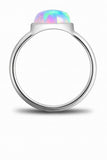 Created Opal Stainless-Steel Ring
