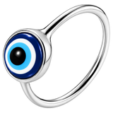1.5mm Stainless Steel Evil Eye Ring