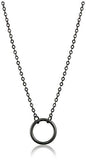 Dainty Circle Necklace (Black)