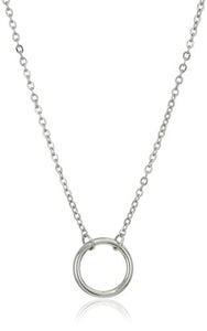 Dainty Circle Necklace (Silver)