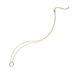 Dainty Circle Necklace (Gold)