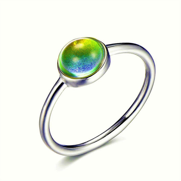 Minimalist Dainty Stainless Steel Mood Ring Silver Ello Elli